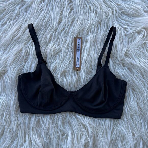 Skims Fits Everybody Unlined Demi Bra Onyx Size 32D - Picture 2 of 6